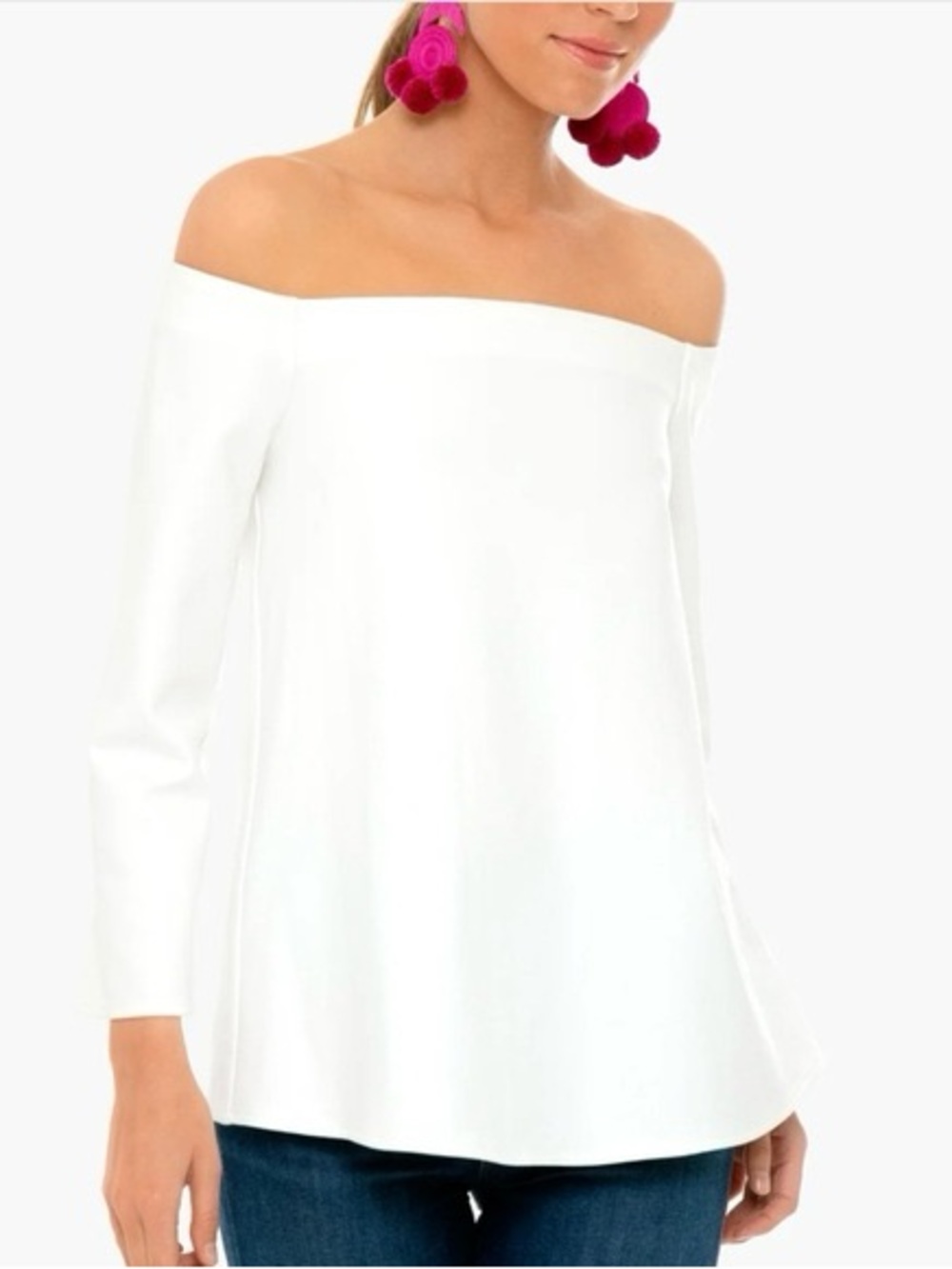 Tuckernuck White Miranda Off Shoulder Blouse Size M